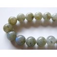 thumbnail image 2 of K-KED 15" 8mm Round Natural Gemstone Beads - Grey Labradorite, 2 of 2