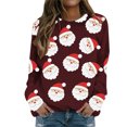 thumbnail image 1 of toraway Sweat à Capuche pour Femmes, Nouveau Sweat à Col Rond Imprimé de Noël, Manches Longues, Mode Décontractée, TTG, 1 of 4