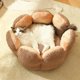 thumbnail image 5 of Petal-shaped Cat Bed - Winter Warmth and Comfort for Your Feline Friend ShopWise Round, 5 of 10