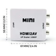 thumbnail image 2 of HDMI to RCA Adapter, HDMI to AV CVBS Composite Video Audio Converter for PS4 Xbox Nintendo Laptop Chromecast DVD Camera to Old TV Monitor, 2 of 4