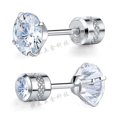 thumbnail image 3 of Pendientes de barra de moda europea y americana, pendientes de diamantes de imitación de doble punta, pendientes pequeños de acero inoxidable y titanio, joyería al por mayor, 3 of 5