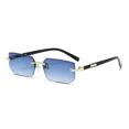 thumbnail image 1 of Typpkmm Rimless Sunglasses Rectangle Fashion Popular Women Men Shades Small Square Sun Glasses for Female Male Summer Traveling Oculos, 1 of 7