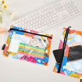 thumbnail image 4 of 2 Pack Pencil Bag 9.84x6.1 Inch 3-Ring Page Turning Folder Zipper Pencil Case Pencil Bag Page Turning File BagColor Oil Bubble, 4 of 6