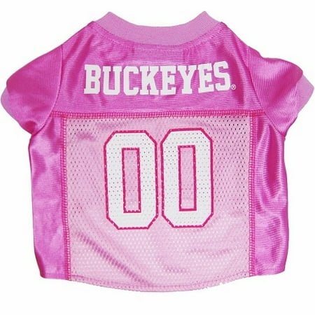 Pets First College Ohio State Buckeyes Pet Pink Jersey 4 Sizes
