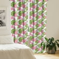 thumbnail image 2 of Ambesonne Lotus Curtains, Japanese Nature Scene, Pair of 28"x63", Fern Green Pale Blue, 2 of 5