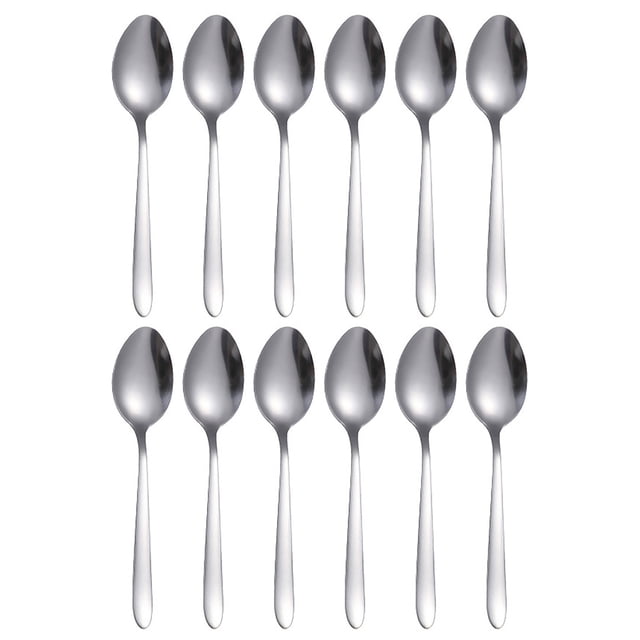 Bovemsi Dinnerware Stainless Steel Tableware Coffee Mixing Spoon Pointed Spoon Dessert Spoon And Household Children's Eating Spoon*12pcs