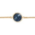 thumbnail image 3 of DEMDACO Gold Tone Blue Marblesque One Size Brass Adjustable Chain Dot Cable Bracelet, 3 of 3