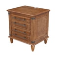 thumbnail image 2 of International Concepts Solid Wood 2-Drawer Nightstand with USB Charging, Rich Bourbon Brown Wide Bedside Chest with 18.5" Wide Drawers, 2 of 4