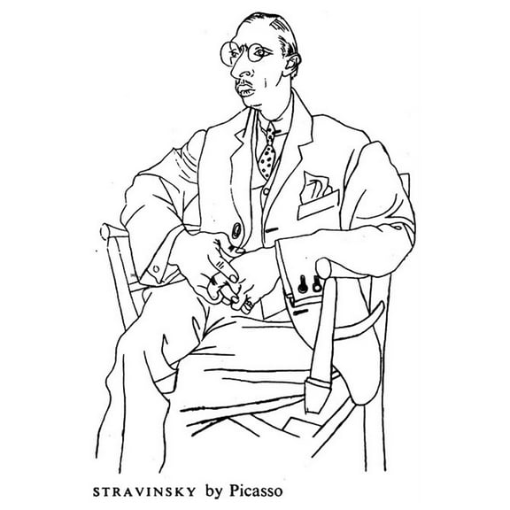 24x36 gallery poster, Igor Stravinsky by Picasso 1920 p2