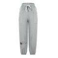 thumbnail image 3 of ameIAEA Womens Cotton Linen Pants with Pockets Drawstring Elastic Waisted Comfy Pants Print Beach Trousers, 3 of 5