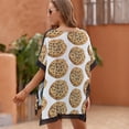 thumbnail image 5 of Chocolate Chip Cookie Women's Swimsuit Coverup Summer Beach Cover Up Bathing Suit Dress, 5 of 6
