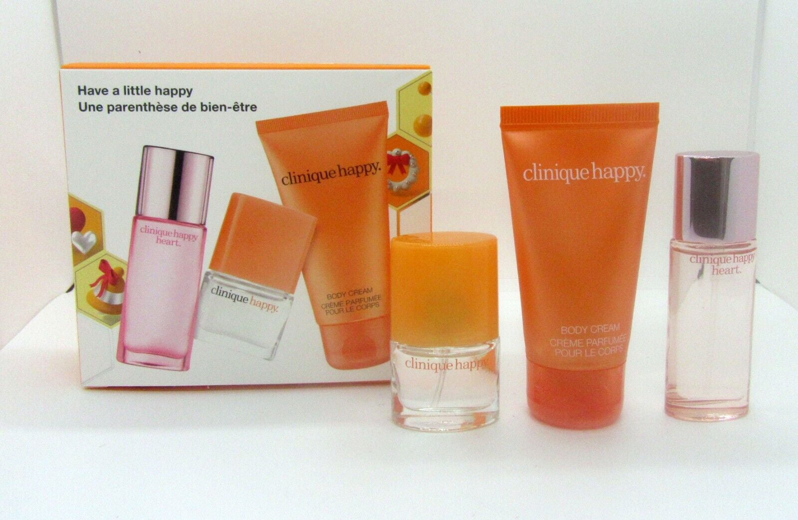 Clinique 3-Pc. Have A Little Fragrance Set: Clinique Happy Perfume Spray, 0.14 oz. Clinique Happy Perfume Spray, 0.24 oz. Clinique Happy Cream, 1 oz. - Walmart.com