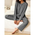 thumbnail image 2 of Avidlove Women Pajama Sets Long Sleeve Pjs Soft Pullover Top and Pants Loungewear Cozy Lounge Set with Pockets, 2 of 6