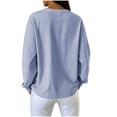 thumbnail image 2 of AKOEE Striped Sweatshirts for Women Crewneck Baggy Pullover Long Sleeve Tops Casual Loose Fall Winter Sweaters (2XL, Blue), 2 of 8