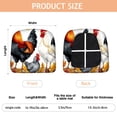 thumbnail image 3 of Roosters and Leaves Seat Covers for Dining Room Chairs Set Of 6,Stretch Printed Washable Chair Seat Cover with Elastic Ties and Button,Removable Waterproof Couch Cushion Covers, 3 of 6