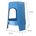 thumbnail image 5 of Banco D/Plástico MOD Capri Color Azul Tres Patas, 5 of 5