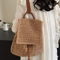 thumbnail image 3 of SPEKSEE Straw Beach Drawstring Backpack Women Shoulders Bucket Bag for Summer, 3 of 9