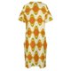 thumbnail image 5 of Retro Psychedelic Wavy Pattern in Orange Yellow Olive Loose Pocket Dress Party dresses for women Women's summer skirt, 5 of 7