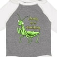 thumbnail image 4 of Inktastic Praying Mantis- Clearly Up to Something Boys or Girls Long Sleeve Baby Bodysuit, 4 of 5