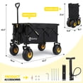 thumbnail image 5 of Sekey Heavy Duty Beach Wagon 200L Capacity, 9" Sand-Proof Wheels, 5 of 8