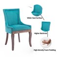 thumbnail image 5 of Dining Room Chairs Set of 2, Modern 2 Piece Dining Chairs, Dining Chairs with Wood Legs and Backrest, Fabric Upholstered Dining Chairs Set of 2, Chairs Furniture for Kitchen Dining Room, Blue, 5 of 10
