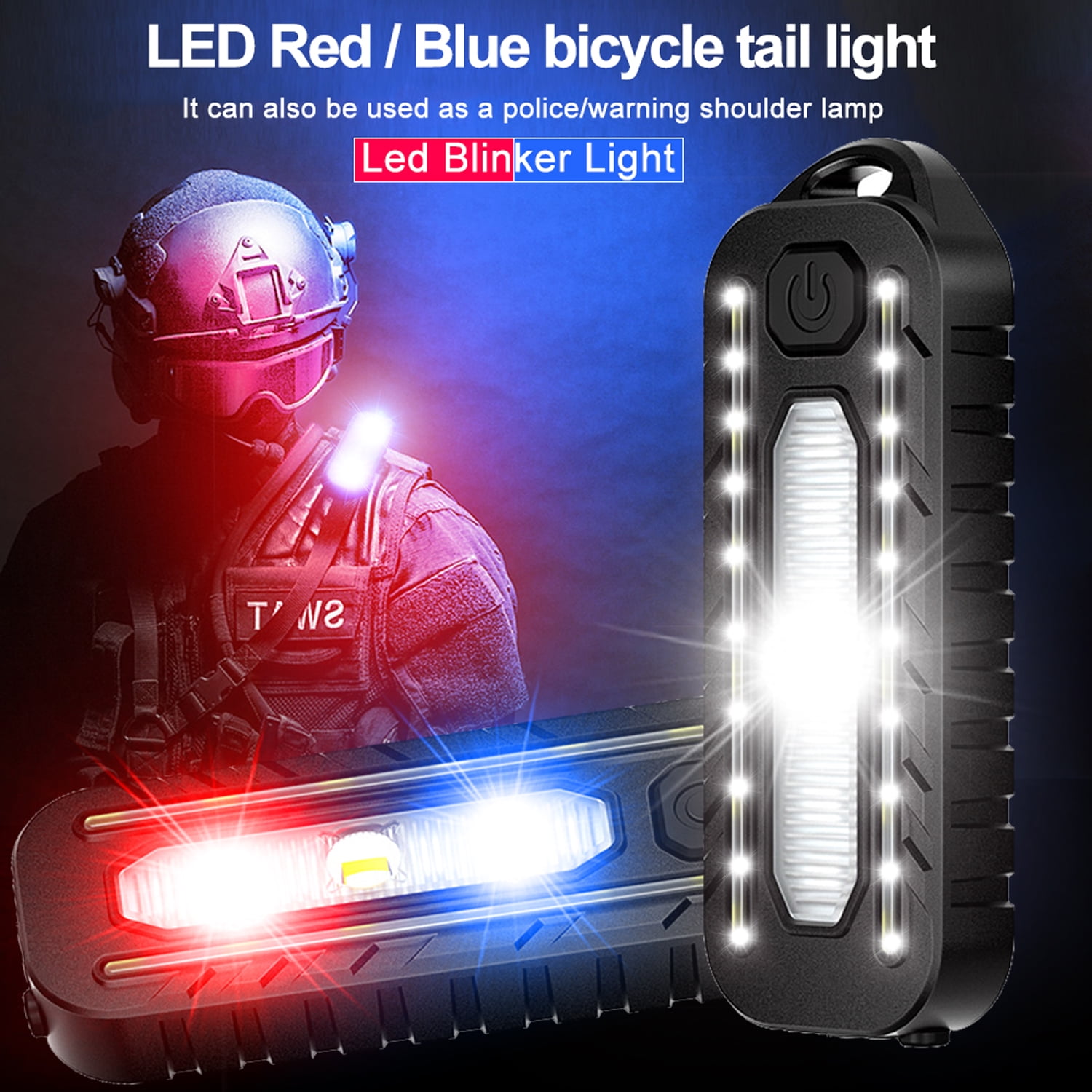 1pc Vastfire LED Red Blue Bicycle Tail Light Police Martinique Ubuy