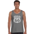 thumbnail image 1 of LA Pop Art Men's Word Art Tank Top - Route 66 - Life is a Highway, 1 of 2