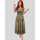 thumbnail image 2 of Vestido Largo para Mujer Vestido Casual Midi con Estampado Elegante y Manga con Volante Vestido Stretch Fresco y Cómodo para Dama, 2 of 5