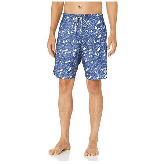 Drift Men's Riviera Swim Trunks, Swim Shorts Drift Along Navy, Medium