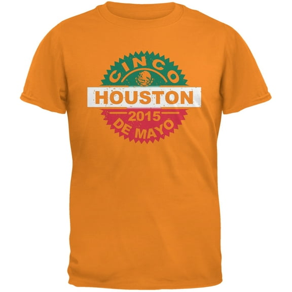 Cinco De Mayo - Houston Orange Youth T-Shirt - Youth X-Large