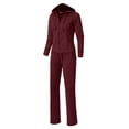thumbnail image 5 of J. METHOD Women's 2 Piece Outfit Casual Basic French Terry Zip Up Hoodie and Sweatpants Sweatsuit Tracksuit Set NEWTS01 Burgundy XL, 5 of 6