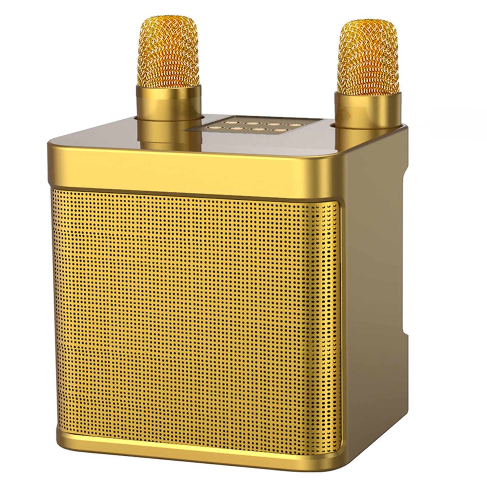 Byujiro Mini Karaoke Machine with 2 Wireless Microphones for Adults and Kids, 3000mAh Portable Microphone Speaker Set, Bluetooth 5.0 Rechargeable PA System Stage Subwoofer