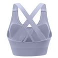 thumbnail image 6 of Trendy SMihono Sports Bra for Women High Support, Criss-Cross Back Padded Strappy Sports Bras Yoga Bra with Removable Cups Purple XXL, 6 of 6