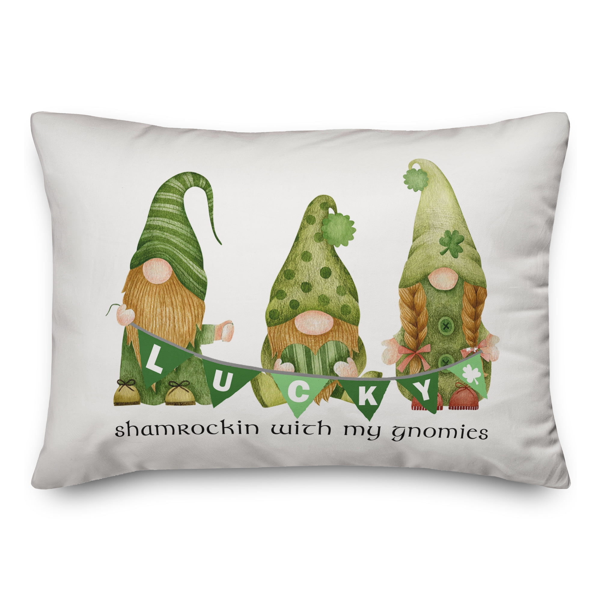 Creative Products Shamrockin Gnomies 20 x 14 Indoor / Outdoor Pillow