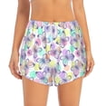 thumbnail image 2 of Goofa Butterflies on Polka Dots Printed Women 2 in 1 Running Shorts,Quick Dry Athletic Workout Shorts,High Waisted Athletic Shorts with Liner Pockets-X-Large, 2 of 9