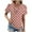 Coffee, variant on Polka Dot Tops for Women Dressy Casual Summer Button V Neck Graphic T-Shirts Loose Oversized Comfy Tunic Blouse Green XXL