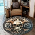thumbnail image 3 of Cat Silhouette Round Area Rug, minimalist feline circle carpet for bedroom, hallway or living room, soft washable non-slip floor mat, stylish pet lover décor, 3 of 6