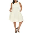 thumbnail image 2 of White Mark Robe Évasée en Tweed pour Femmes Grande Taille, 2 of 6