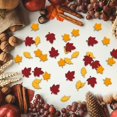 thumbnail image 2 of PEIXUN 100PCS Fall Maple Leaves Confetti Table Confetti Fall Table Scatter Decorative Maple Leaves Themed Kids Birthday Decor, 2 of 8