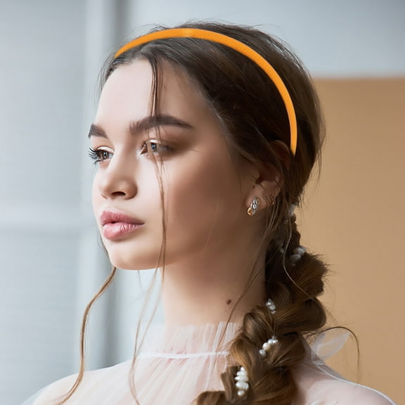 Niceauty 9Pcs Assorted Color Hair Hoops Set Solid Color Headband for DIY Hair Accessories