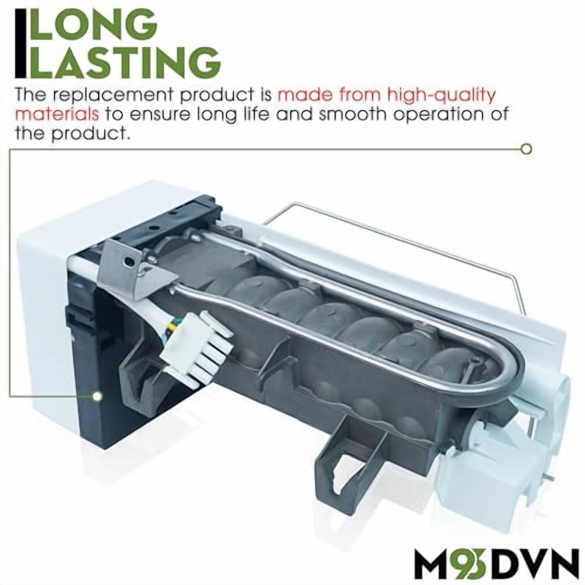 Ice Maker Replacement for Whirlpool WRS321SDHV01 WRS321SDHZ01 WRS321SDHZ04 WRS321SDHV04 WRS322FDAB00 WRS321SDHZ00 WRS321SDHW00 WRS321SDHW01 WRS321SDHW04 Refrigerator
