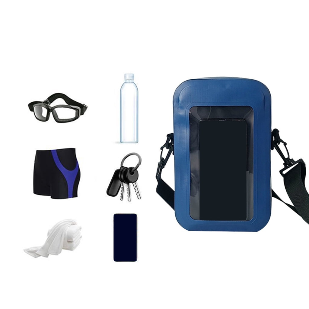 Water Resistant Phone Pouch For Outdoor Activities Touch Screens Dry Bag with Adjustable Strap For Most Smartphones
