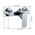 thumbnail image 3 of Robinet de Douche Mural Chromé Moderne avec Mixeur pour Eau Froide et Chaude, 3 of 5