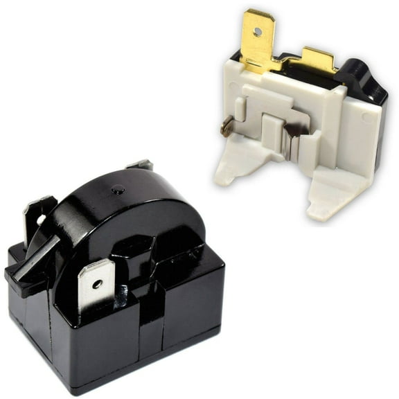 HQRP Compressor 4.7 Ohm 3-Pin PTC Starter/Start Relay and Overload Kit compatible with Mini Fridges, Compact Refrigerators