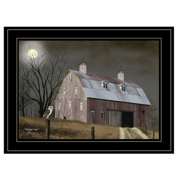 TrendyDecor4U Midnight Moon By Billy Jacobs Framed Print BJ1042A-704G