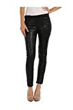 black sequin skinny pants