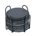 thumbnail image 4 of Set of 10 Round Slate Coasters with Holder Bulk Round  Slate Stone Cup Coaster for Drink Bar Kitchen Home 4 Inch, 4 of 8