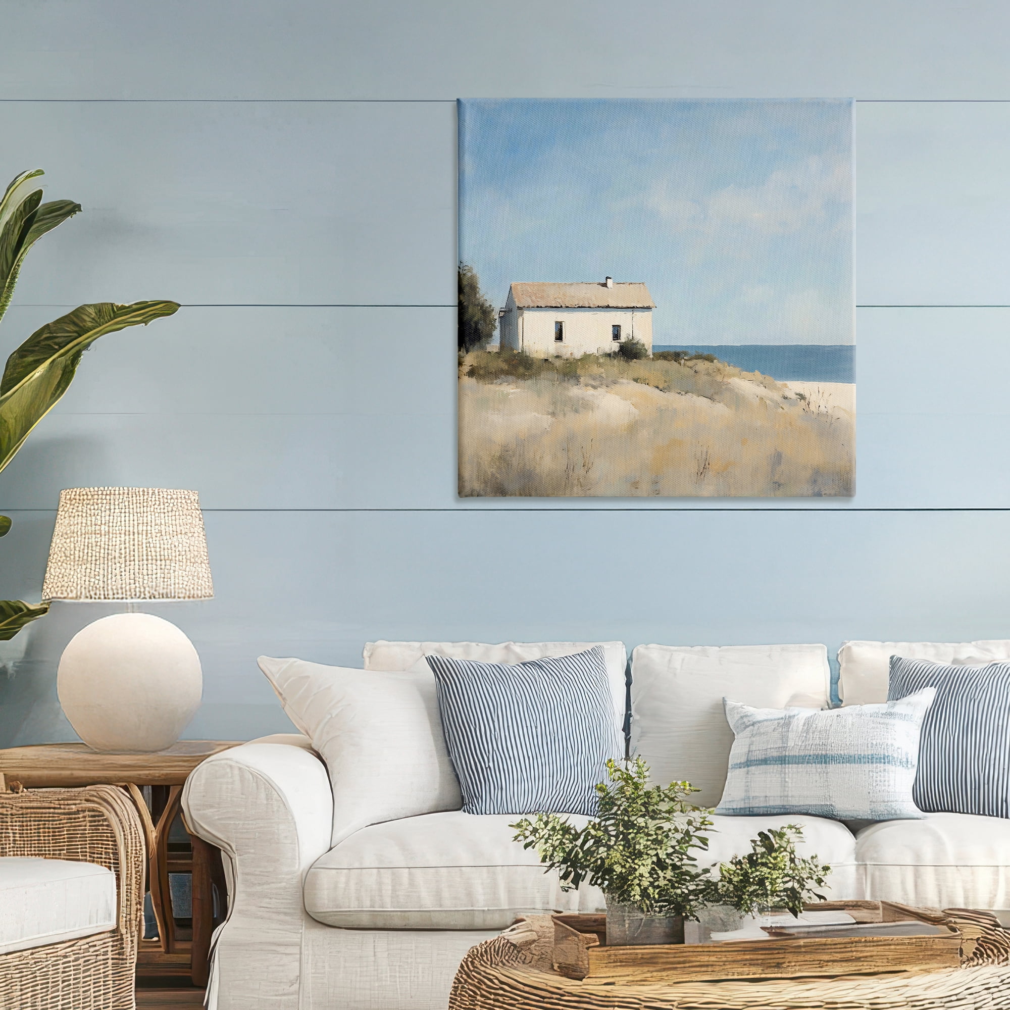 Stupell Industries Simple Beach House on Dunes Canvas Wall Art, design by Creative Studio