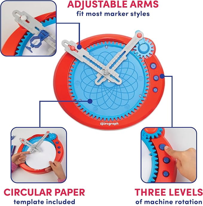 Spirograph Electric Machine Art and Craft Kit with Pens and Case