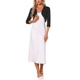 thumbnail image 2 of INSPIRE CHIC 3/4 Sleeve Shrugs for Women Cropped Bolero Shrug Open Front Cardigan Sweaters Party Clubwear L Black, 2 of 6